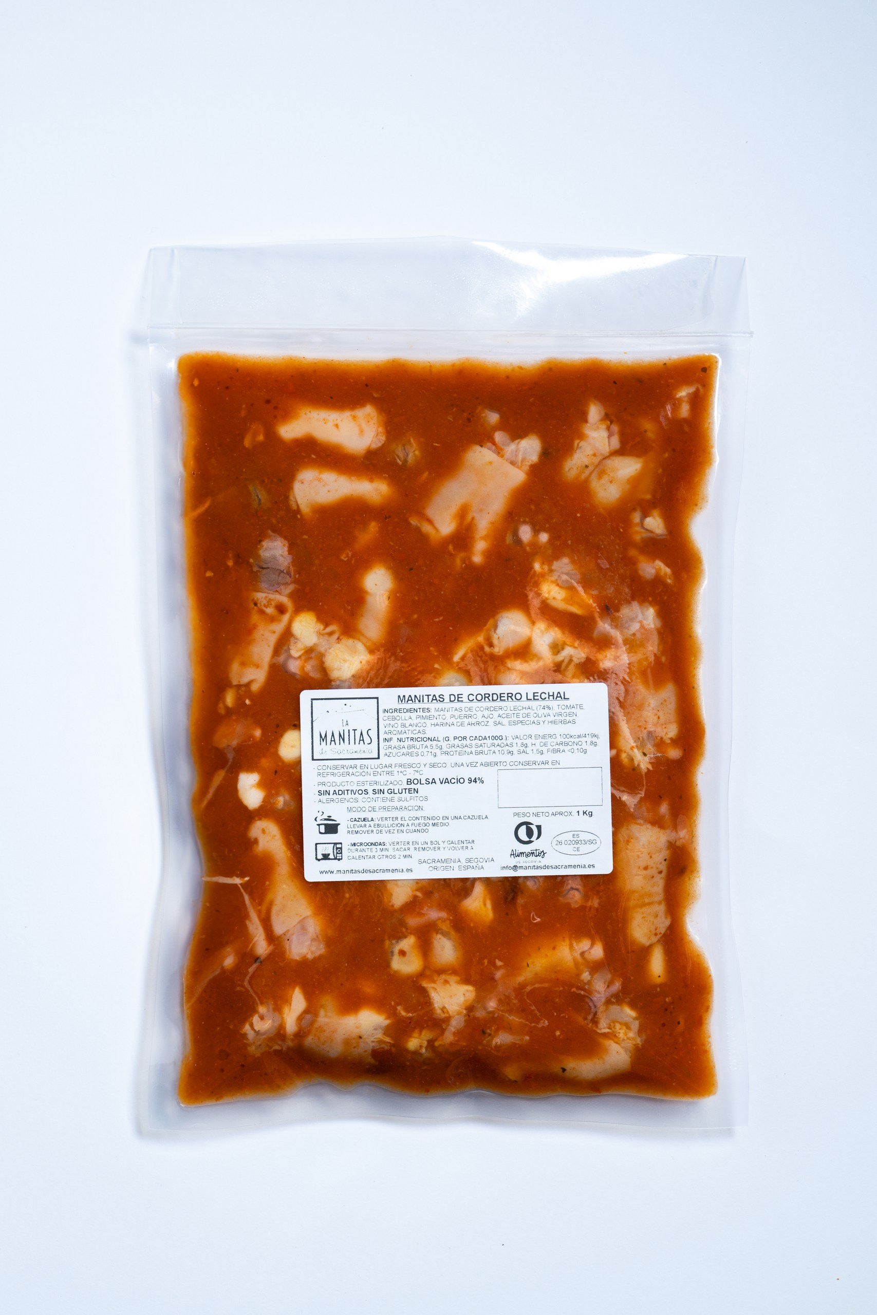 Manitas de cordero lechal 1 Bolsa x 2 Raciones - Imagen 2